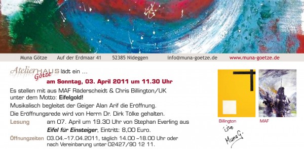 Chris Billington - Muna Goetze Gallery - Nideggen