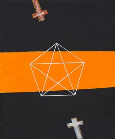 The Transmigration of Pythagoras ~ 50cm x 60cm ~ acrylic on canvas ~ ’2012 ~ Signs, Secrets & Symbols' ~ Chris Billington