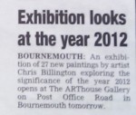 Chris Billington ~ '2012 ~ Signs, Secrets & Symbols' ~ Bournemouth Echo 