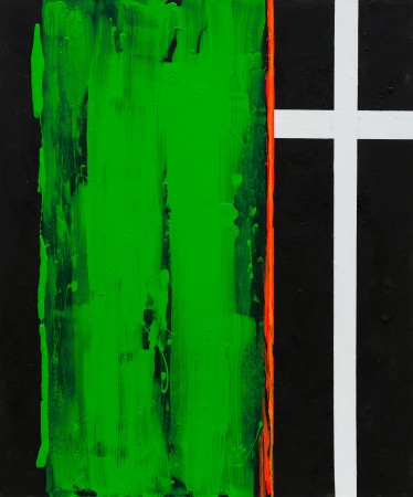 Forest Chapel (2013) ~ 30in x 36in acrylic on canvas ~ abstract artist Chris Billington at the Juelich Museum