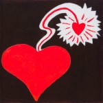 'Venus Eccentric' (2014) ~ 12in X 12in acrylic on wood panel ~ Punk The Transatlantic Paintings ~ Chris Billington at The Gallery, Liverpool and Studio 2091 Ohio.