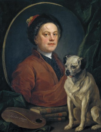 The Painter and his Pug 1745 by William Hogarth (1697-1764) ~ Tate Britain