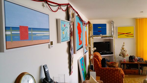 Private Collection of Chris Billington Paintings, Modern Art, Penzance, Cornwall Dec 2016