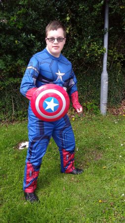 Superhero Charlie Lyne, today he is Captain America - Chris Billington